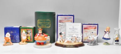A mixed group of mostly Royal Doulton ceramic figures to include Disney's Snow White Showcase Doc SW