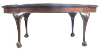 Edwardian 1920's mahogany and leather library table