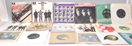 A good mixed group of The Beatles 45's RPM singles and and EP's to include All My Loving, A Hard
