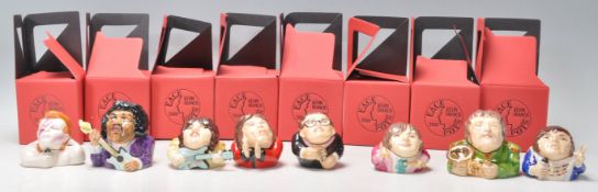 A collection of eight music related ceramic Kevin Francis face pots to include David Bowie,  Jimi