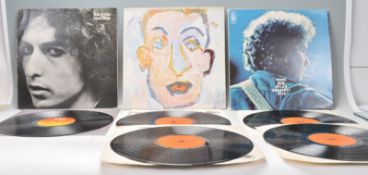 A group of three vinyl long play LP record albums by Bob Dylan to include – Hard Rain CBS 86016 (