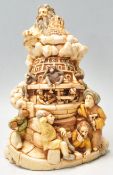 A large Harmony Kingdom novelty resin figurine 'Babbling Heights' three part box figurine from the