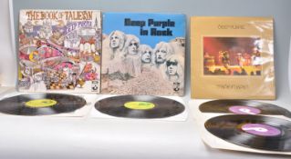 A group of three vinyl long play LP record albums by Deep Purple to include – In Rock – Original