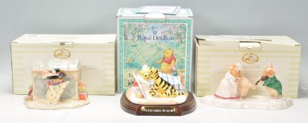 Two Royal Doulton Brambly Hedge ceramic figurines to include DBH 30 the Ice Ball, DBH 35 Wilfred and