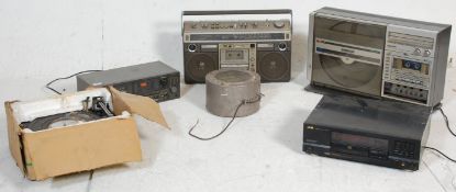 A selection of vintage hi fi / radio's to include a Sharp VZ-3000 Vertical LP Turntable Radio, a