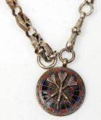 A 19th Century Victorian silver hallmarked pocket watch chain having shaped spacer links with