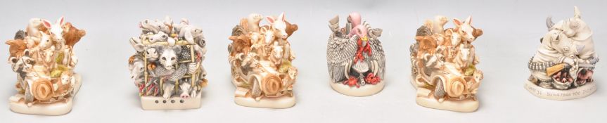 A group of six Harmony Kingdom 'Roadkill' series novelty figurines to include Road Kills Revenge,