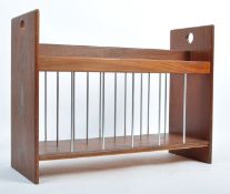 VINTAGE 1960'S TEAK RECORD / MAGAZINE STORAGE RACK