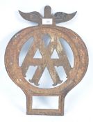 RARE VINTAGE CAST IRON ' AA ' AUTOMOBILE ASSOCIATI