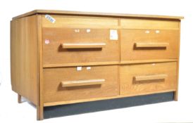 ORIGINAL 20TH CENTURY GOLDEN OAK PLAN CHEST