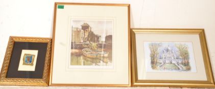 A group of artwork to include a signed David Westo