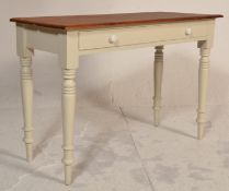 A Victorian style painted pine country hall table.
