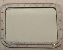 A fantastic 20th Century white brass porthole styl