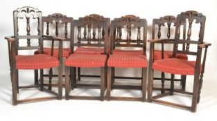 A set of 8 Ercol gothic revival early 20th century