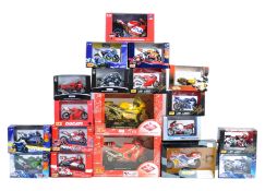 COLLECTION OF ASSORTED SCALE BOXED DIECAST MOTORCYCLES