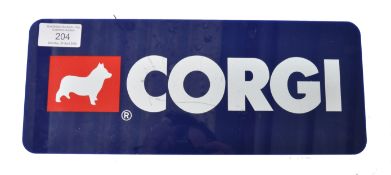 ORIGINAL CORGI TOYS ADVERTISING ACRYLIC SIGN