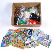LARGE COLLECTION OF ASSORTED LEGO BRICKS AND INSTRUCTIONS