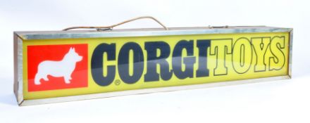 RARE CORGI TOYS SHOP DISPLAY ILLUMINATED DOUBLE SIDED SIGN
