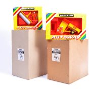 ORIGINAL VINTAGE BRITAINS AUTOWAY 9831 & 9835 EX SHOP STOCK BOX