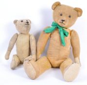 PAIR OF ANTIQUE GERMAN STEIFF MOHAIR TEDDY BEARS