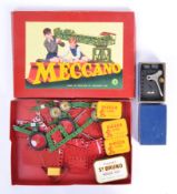 VINTAGE 1950'S MECCANO BOXED SET NO.3 WITH CLOCKWORK MOTOR