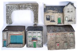 COLLECTION OF G SCALE GARDEN RAILWAY STONE BUILDINGS