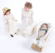 COLLECTION OF ANTIQUE 19TH / 20TH CENTURY DOLLS - BISQUE, SFBJ
