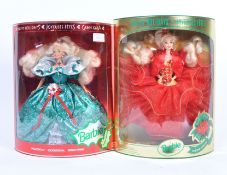 TWO VINTAGE MATTEL SPECIAL EDITION HAPPY HOLIDAYS BARBIE DOLLS
