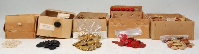 A large collection of vintage mid 20th century circa 1950's plastic buttons to include examples as