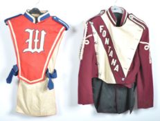 UNIFORMS & FANCY DRESS - A PAIR OF USA HIGH SCHOOL MARCHING BAND UNIFORMS.