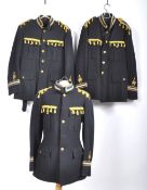 UNIFORMS & FANCY DRESS - A COLLECTION OF THREE ROYAL NAVY BANDSMAN UNIFORM JACKETS.