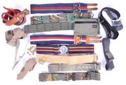 UNIFORM AND FANCY DRESS - A LARGE COLLECTION OF ARMY STYLE BELTS.
