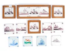 COLLECTION OF 18TH CENTURY DUTCH DELFT TILES