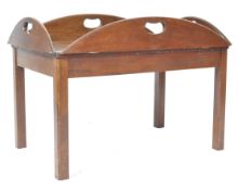 20TH CENTURY GEORGE III REVIVAL MAHOGANY BUTLERS TRAY STAND