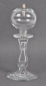 19TH CENTURY VICTORIAN LEAD GLASS OIL LAMP
