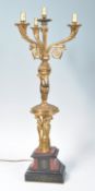 19TH CENTURY VICTORIAN ORMOLU GILDED BRONZE CANDLE