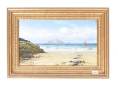 DAVID JAMES (1834-1892) OIL ON CANVAS COASTAL PAINTING