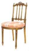RARE 19TH CENTURY GILLOWS GILT WOOD SALON CHAIR