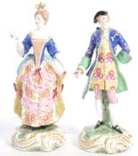 PAIR OF 19TH CENTURY ANTIQUE PORCELAIN FIGURINES