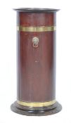 EARLY 19TH CENTURY ANTIQUE MAHOGANY COOPERED BARREL STICK STAND