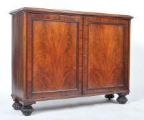19TH CENTURY GEORGE III FLAME MAHOGANY ESTATE PIER CABINET