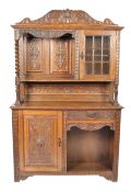 RARE 19TH CENTURY ENGLISH ANTIQUE CARVED OAK GREEN MAN SIDEBOARD