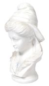 EARLY 20TH CENTURY ART NOUVEAU ITALIAN CRYSTAL MARBLE BUST