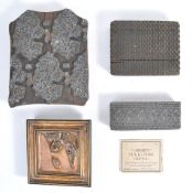 COLLECTION OF EX LIBERTY & CO FABRIC PRINTING BLOCKS & CATALOGUE