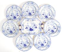 SET OF 19TH CENTURY ENGLISH MASONS MANNER DINNER PLATES