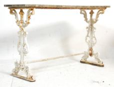 19TH CENTURY VICTORIAN CAST IRON GARDEN TABLE