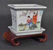 ANTIQUE CHINESE REPUBLIC PORCELAIN BONSAI PLANTER