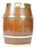19TH CENTURY ENGLISH ANTIQUE OAK BARREL STICK STAND