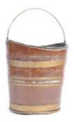 18TH CENTURY GEORGIAN ANTIQUE OAK PEAT BUCKET
