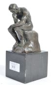 EARLY 20TH CENTURY RODIN BRONZE THE THINKER FIGURINE